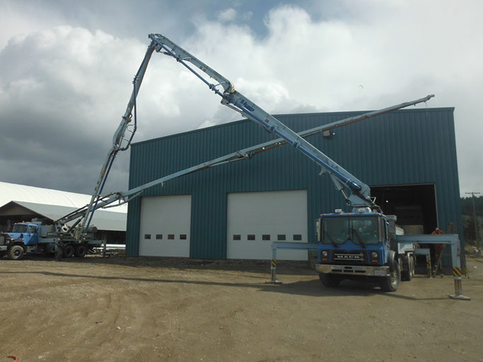 heavy equipment at indutrial building